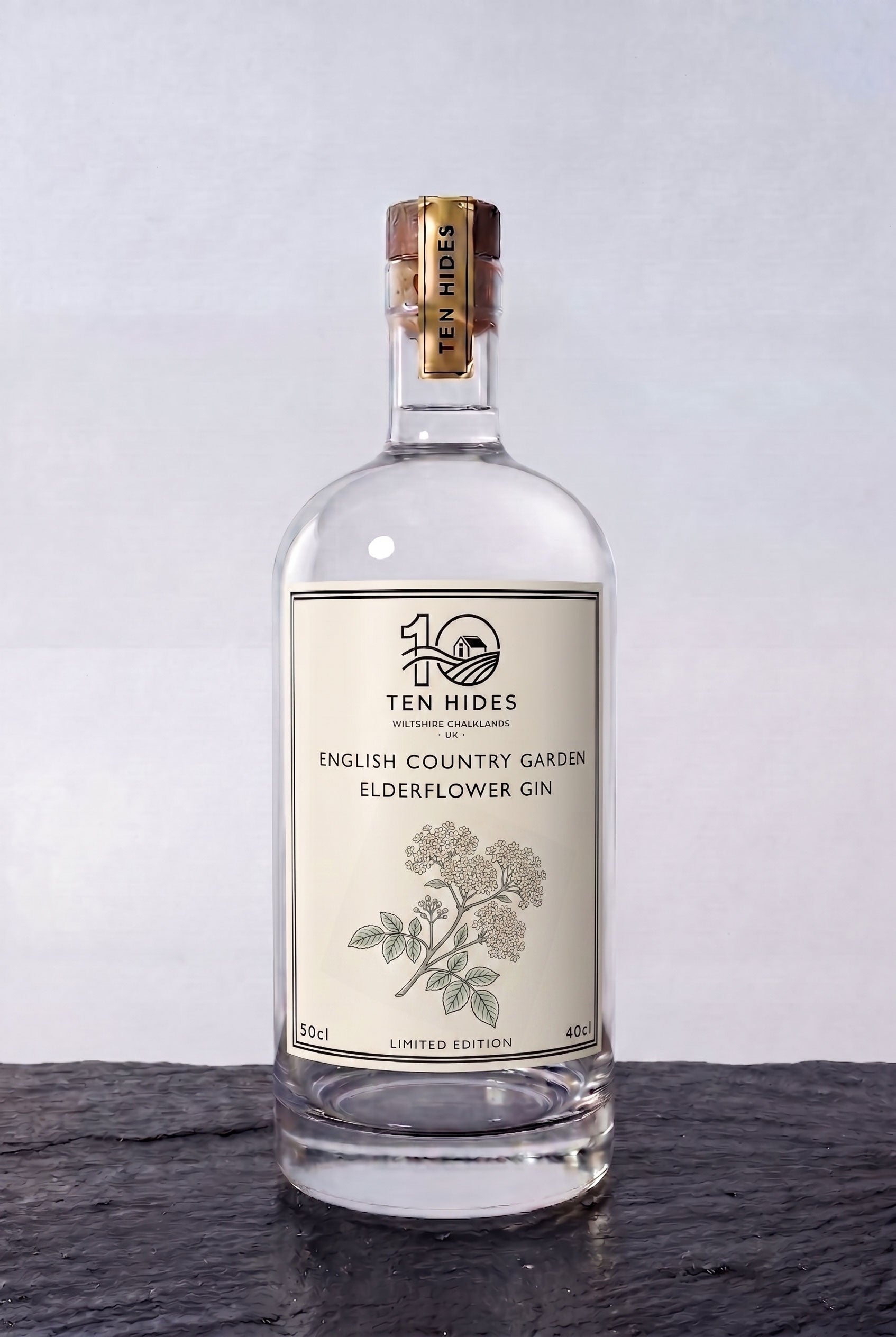 TEN HIDES ELDERFLOWER GIN 50cl