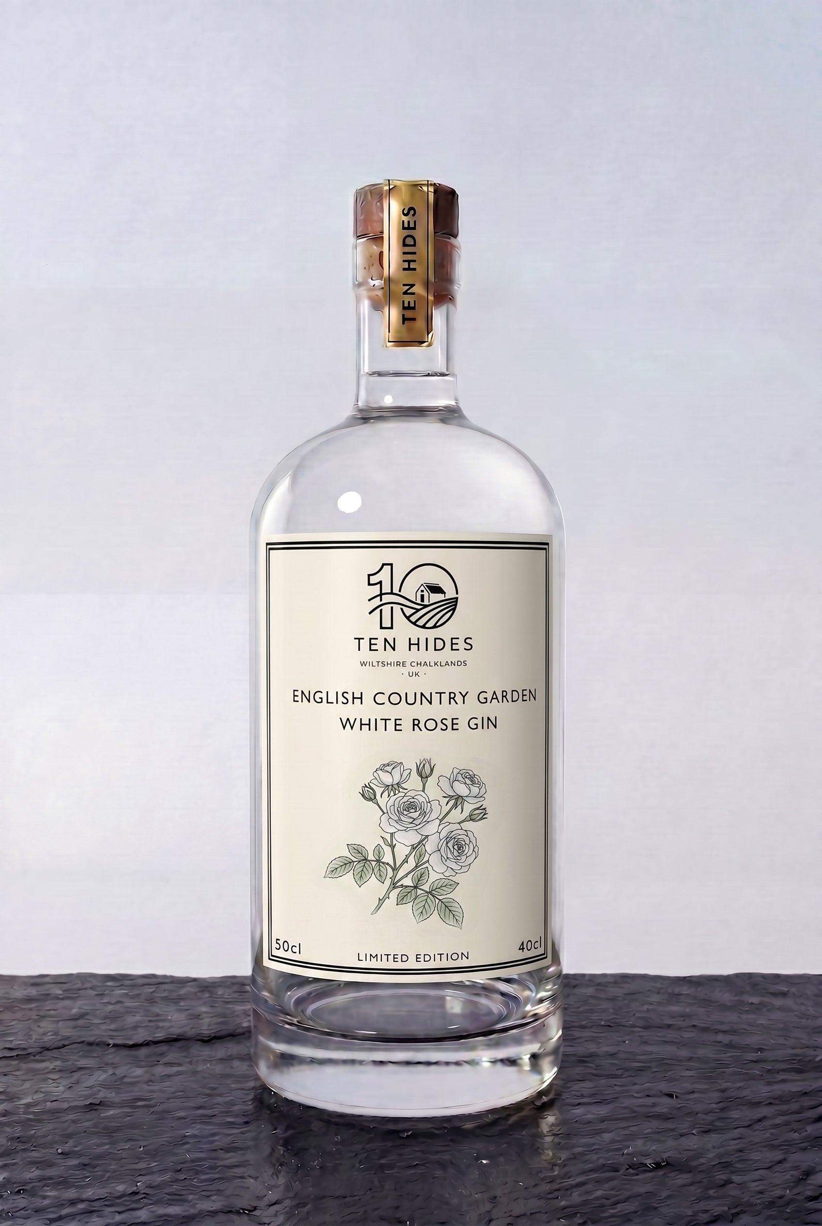 TEN HIDES WHITE ROSE GIN 50cl