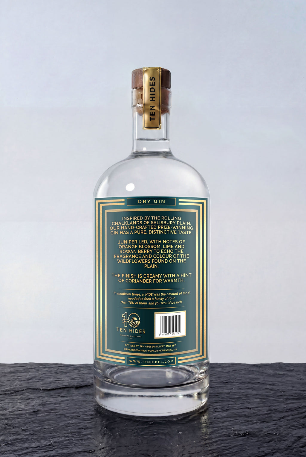 TEN HIDES DRY GIN NEW