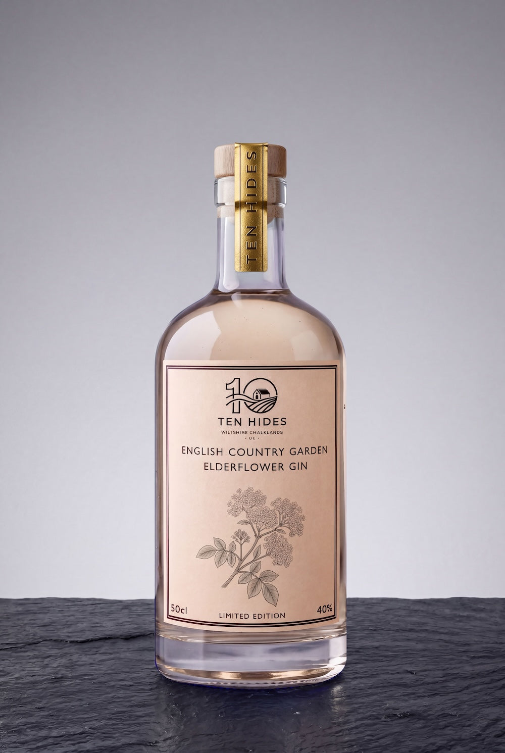 TEN HIDES ELDERFLOWER GIN 50cl